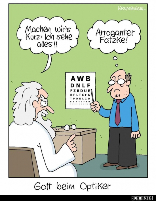 Gott beim Optiker... - Lustige Bilder | DEBESTE.de