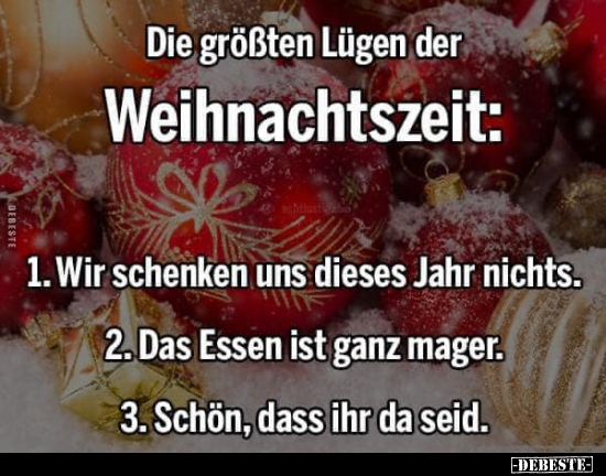 Die größten Lügen der Weihnachtszeit.. - Lustige Bilder | DEBESTE.de