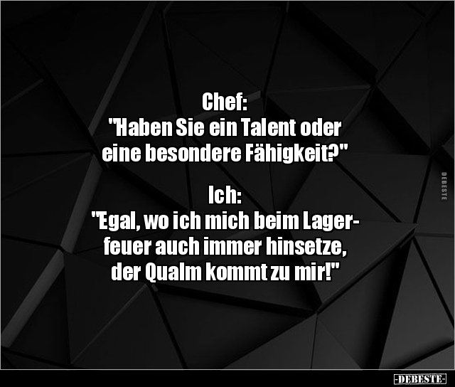 Chef: "Haben Sie ein Talent oder eine besondere.." - Lustige Bilder | DEBESTE.de