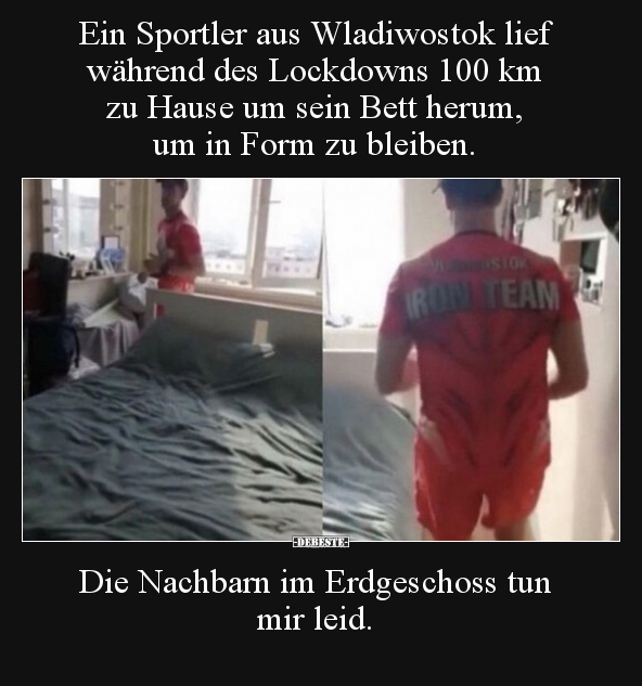 Ein Sportler aus Wladiwostok lief während des Lockdowns.. - Lustige Bilder | DEBESTE.de