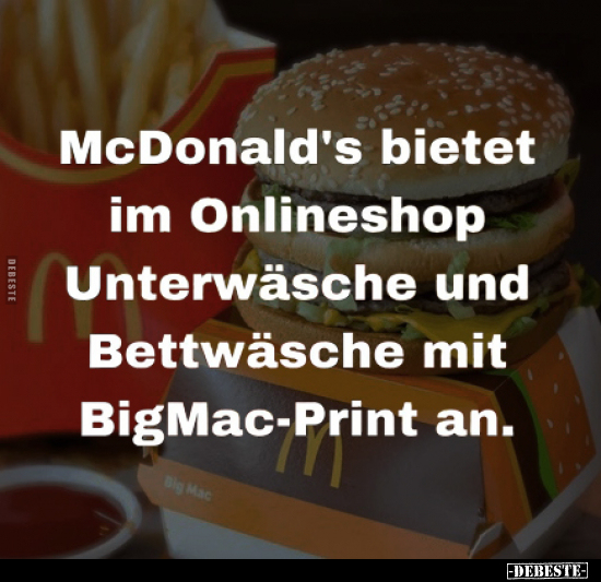 McDonald's bietet im Onlineshop.. - Lustige Bilder | DEBESTE.de