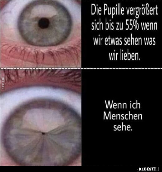 Die Pupille vergrößert sich bis zu 55% wenn wir etwas sehen.. - Lustige Bilder | DEBESTE.de