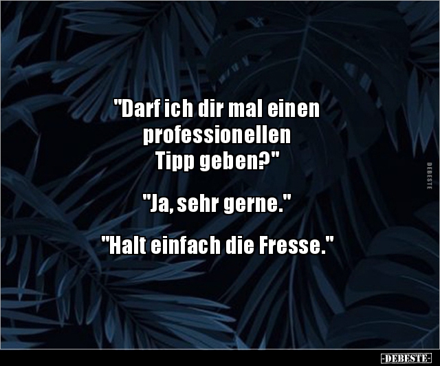 "Darf ich dir mal einen professionellen Tipp.." - Lustige Bilder | DEBESTE.de