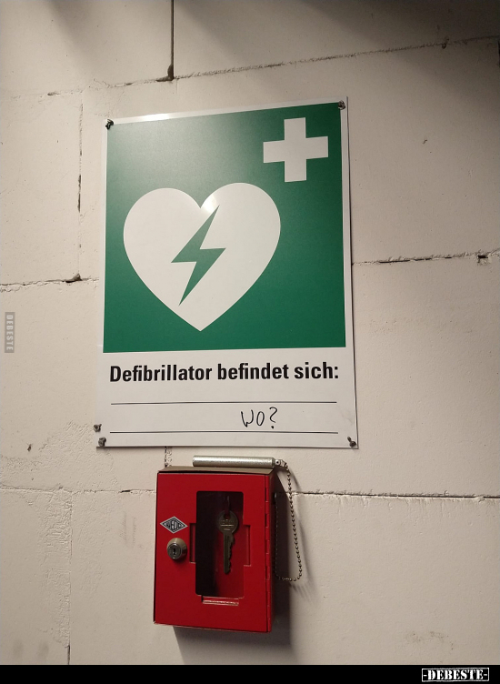 Defibrillator befindet sich.. - Lustige Bilder | DEBESTE.de