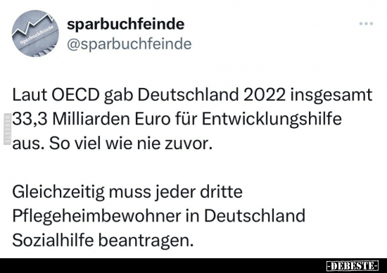 Laut OECD gab Deutschland 2022 insgesamt 33,3 Milliarden.. - Lustige Bilder | DEBESTE.de