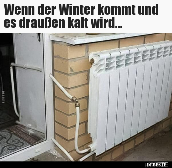 Wenn der Winter kommt und es draußen kalt wird….. - Lustige Bilder | DEBESTE.de