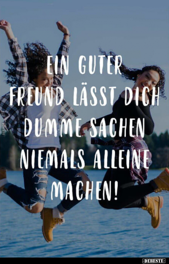 Ein guter Freund lässt dich dumme Sachen.. - Lustige Bilder | DEBESTE.de