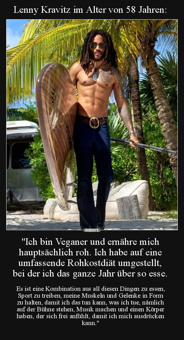 Lenny Kravitz im Alter von 58 Jahren: "Ich bin Veganer und.." - Lustige Bilder | DEBESTE.de