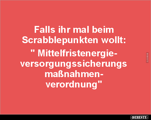 Falls ihr mal beim Scrabblepunkten wollt.. - Lustige Bilder | DEBESTE.de