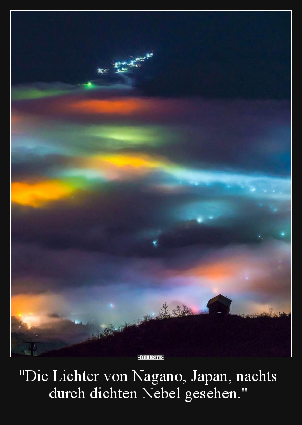 "Die Lichter von Nagano, Japan, nachts durch dichten Nebel.." - Lustige Bilder | DEBESTE.de