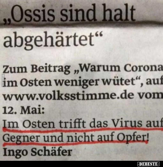 "Ossis sind halt abgehärtet".. - Lustige Bilder | DEBESTE.de