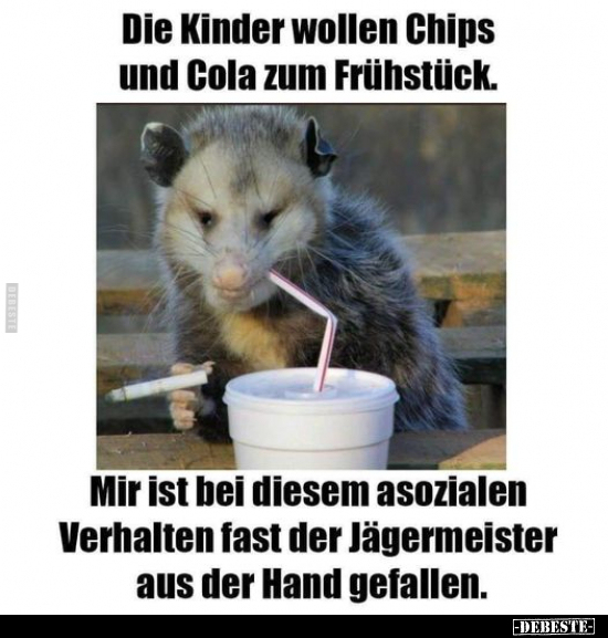 Die Kinder wollen Chips und Cola zum Frühstück... - Lustige Bilder | DEBESTE.de