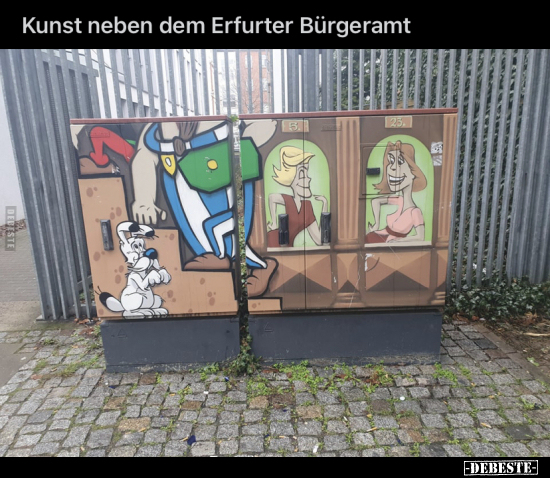 Kunst neben dem Erfurter Bürgeramt.. - Lustige Bilder | DEBESTE.de