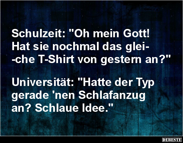 Schulzeit: 'Oh mein Gott! Hat sie nochmal das gleiche T-Shirt..' - Lustige Bilder | DEBESTE.de