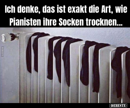Ich denke, das ist exakt die Art, wie Pianisten ihre Socken.. - Lustige Bilder | DEBESTE.de