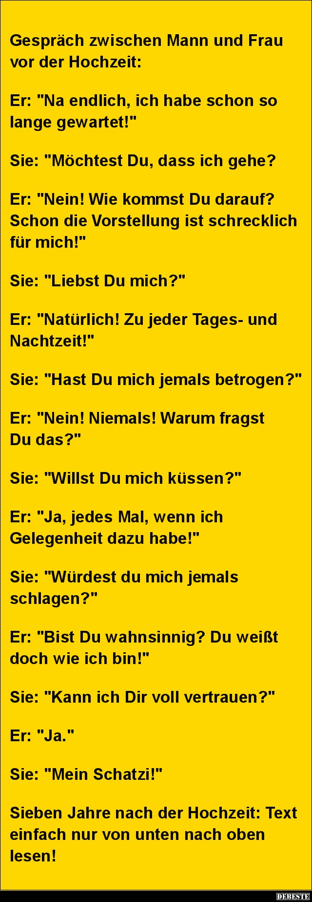 Gespräch zwischen Mann und Frau.. - Lustige Bilder | DEBESTE.de