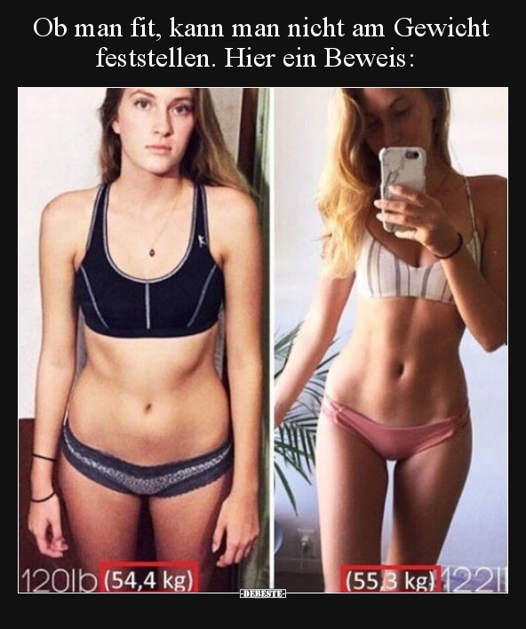 Ob man fit, kann man nicht am Gewicht feststellen.. - Lustige Bilder | DEBESTE.de