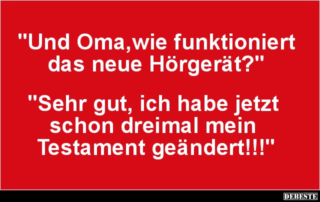 Und Oma,wie funktioniert das neue Hörgerät? - Lustige Bilder | DEBESTE.de