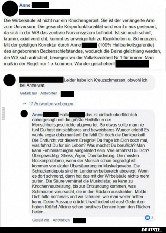 Die Wirbelsäule ıst nıcht nur ein Knochengerust.. - Lustige Bilder | DEBESTE.de