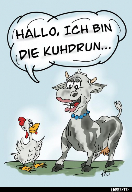 Hallo, ich bin die Kuhdrun... - Lustige Bilder | DEBESTE.de