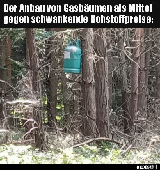 Der Anbau von Gasbäumen als Mittel gegen schwankende.. - Lustige Bilder | DEBESTE.de