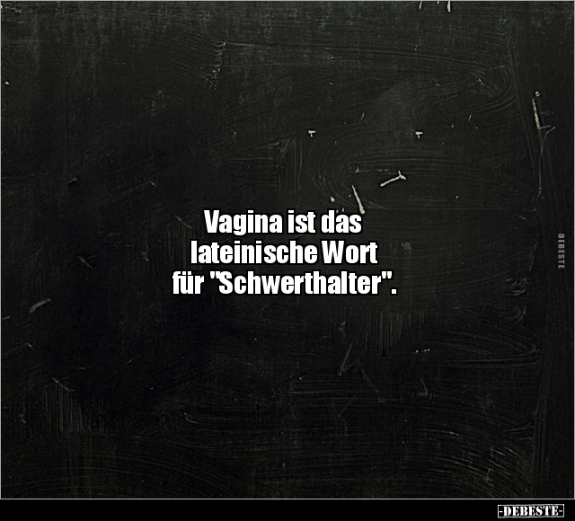 Vagina ist das lateinische Wort für "Schwerthalter"... - Lustige Bilder | DEBESTE.de