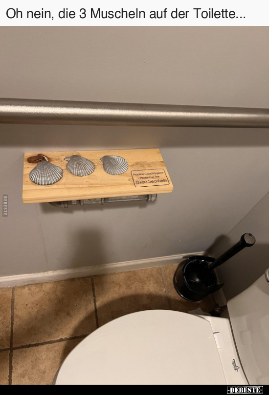 Oh nein, die 3 Muscheln auf der Toilette... - Lustige Bilder | DEBESTE.de