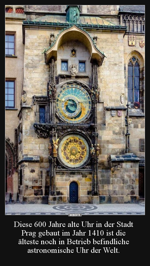 Diese 600 Jahre alte Uhr in der Stadt Prag gebaut im Jahr.. - Lustige Bilder | DEBESTE.de