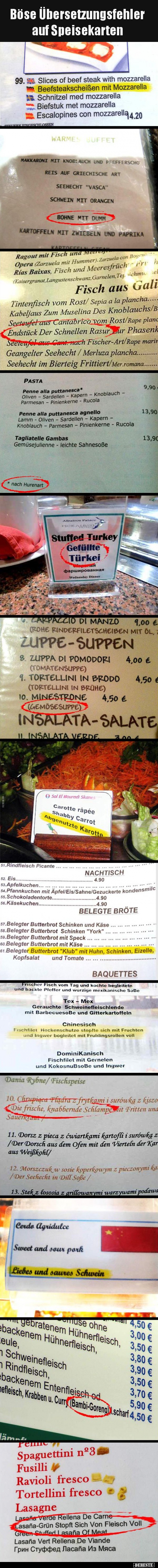 Böse Übersetzungsfehler auf Speisekarten.. - Lustige Bilder | DEBESTE.de