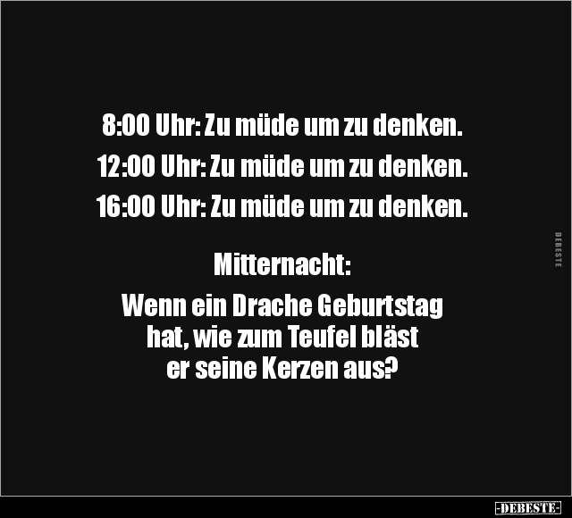 8:00 Uhr: Zu müde um zu denken.. - Lustige Bilder | DEBESTE.de