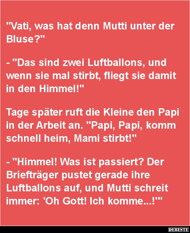 Vati, was hat denn Mutti unter der Bluse? - Lustige Bilder | DEBESTE.de