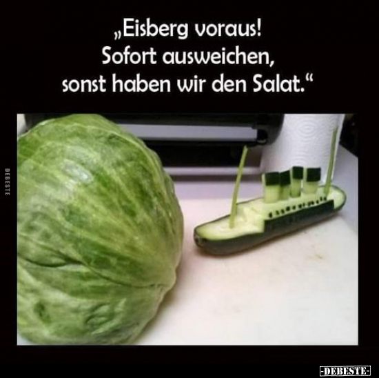 "Eisberg voraus! Sofort ausweichen, sonst haben wir den.." - Lustige Bilder | DEBESTE.de