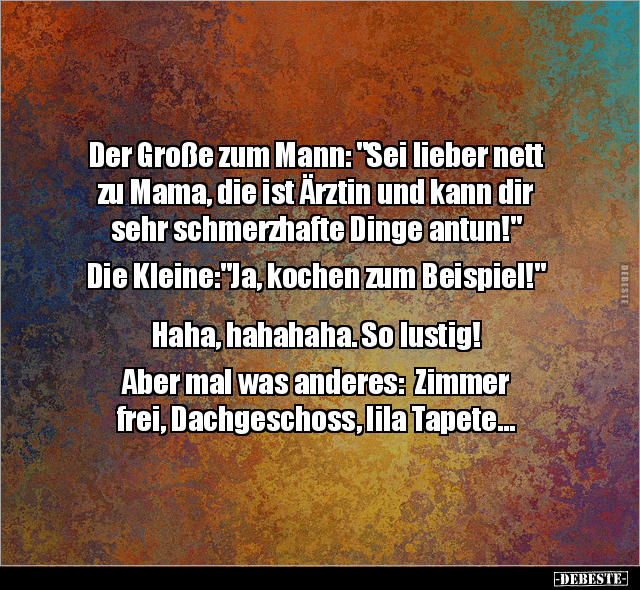 Der Große zum Mann: "Sei lieber nett zu Mama.." - Lustige Bilder | DEBESTE.de
