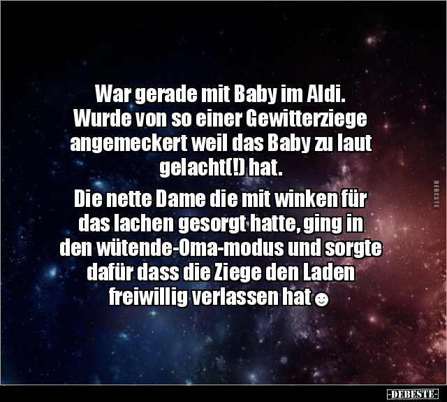 War gerade mit Baby im Aldi. Wurde von so einer.. - Lustige Bilder | DEBESTE.de