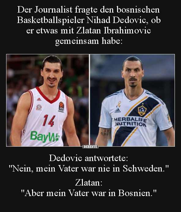 Der Journalist fragte den bosnischen Basketballspieler.. - Lustige Bilder | DEBESTE.de
