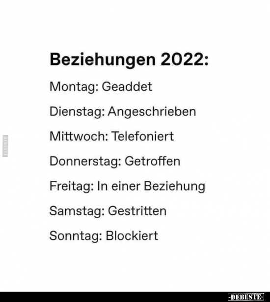 Beziehungen 2022.. - Lustige Bilder | DEBESTE.de