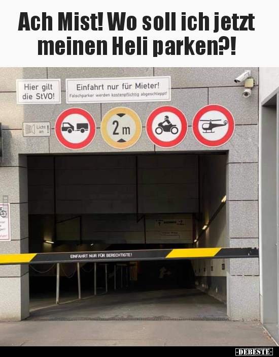 Ach Mist! Wo soll ich jetzt meinen Heli parken?!.. - Lustige Bilder | DEBESTE.de