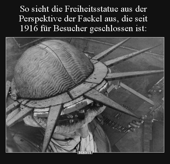 So sieht die Freiheitsstatue aus der Perspektive der.. - Lustige Bilder | DEBESTE.de