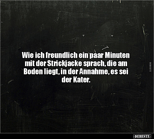 Wie ich freundlich ein paar Minuten mit der Strickjacke.. - Lustige Bilder | DEBESTE.de
