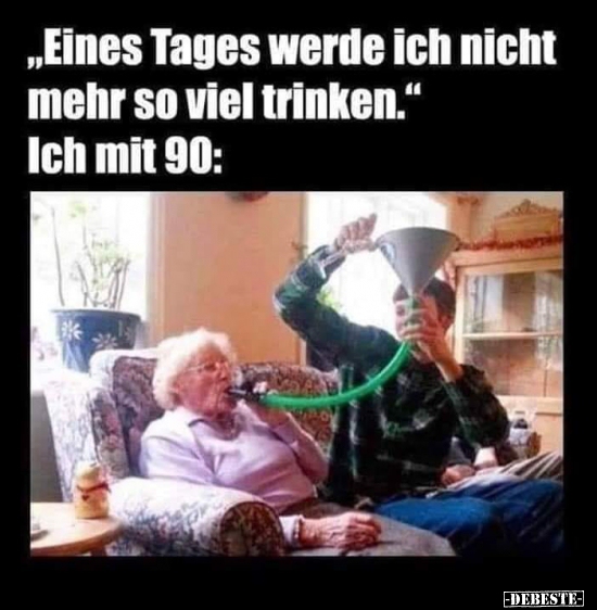 "Eines Tages werde ich nicht mehr so viel trinken..." - Lustige Bilder | DEBESTE.de
