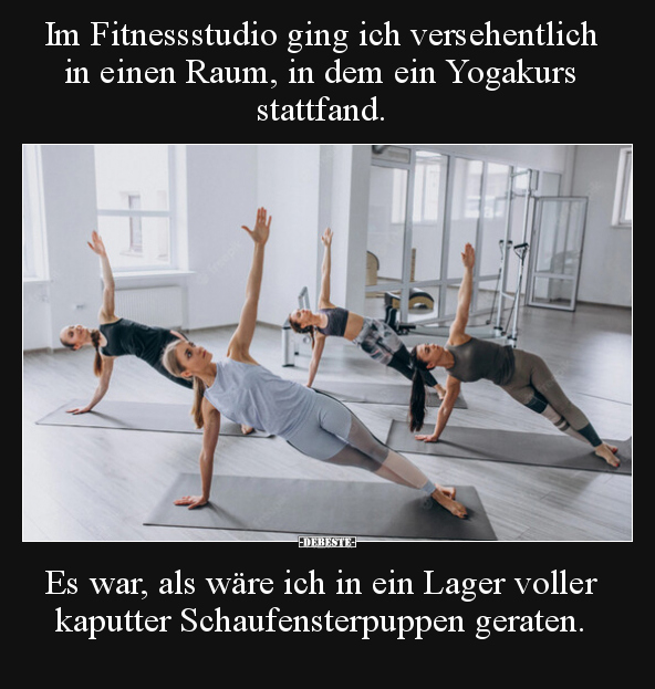 Im Fitnessstudio ging ich versehentlich in einen Raum, in.. - Lustige Bilder | DEBESTE.de
