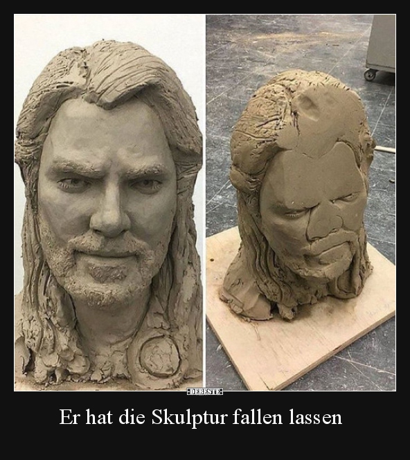 Er hat die Skulptur fallen lassen.. - Lustige Bilder | DEBESTE.de