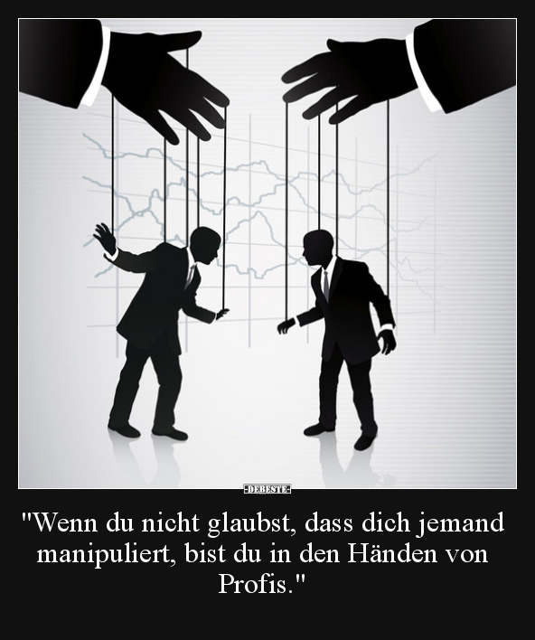 "Wenn du nicht glaubst, dass dich jemand manipuliert, bist.." - Lustige Bilder | DEBESTE.de