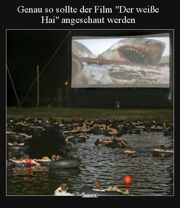 Genau so sollte der Film "Der weiße Hai" angeschaut.. - Lustige Bilder | DEBESTE.de