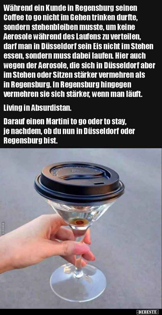 Während ein Kunde in Regensburg seinen Coffee to go nicht.. - Lustige Bilder | DEBESTE.de
