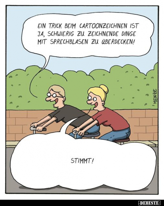 Ein Trick beim Cartoonzeichnen ist ja.. - Lustige Bilder | DEBESTE.de