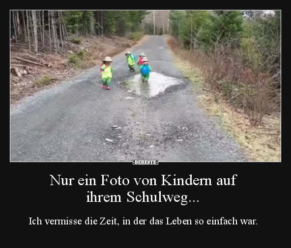 Nur ein Foto von Kindern auf ihrem Schulweg... - Lustige Bilder | DEBESTE.de