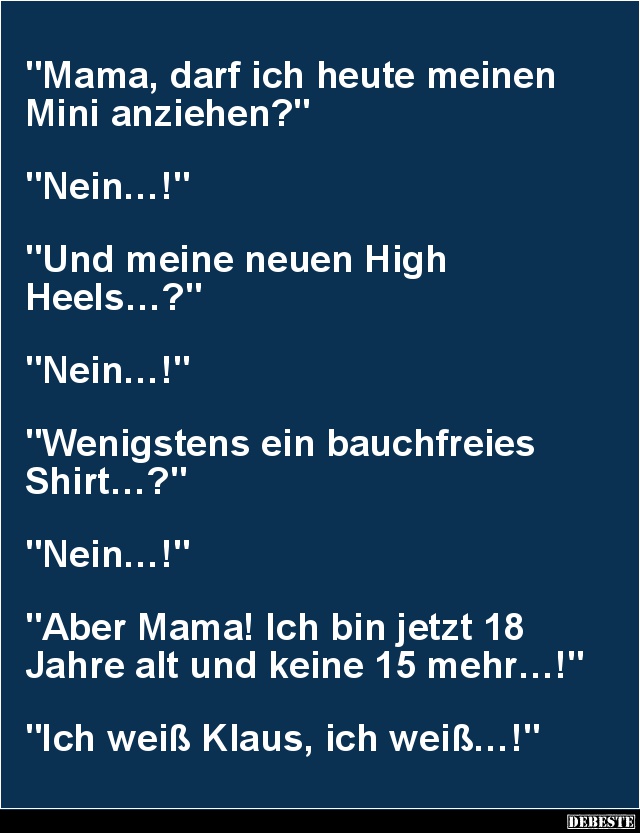 Mama, darf ich heute meinen Mini anziehen? - Lustige Bilder | DEBESTE.de