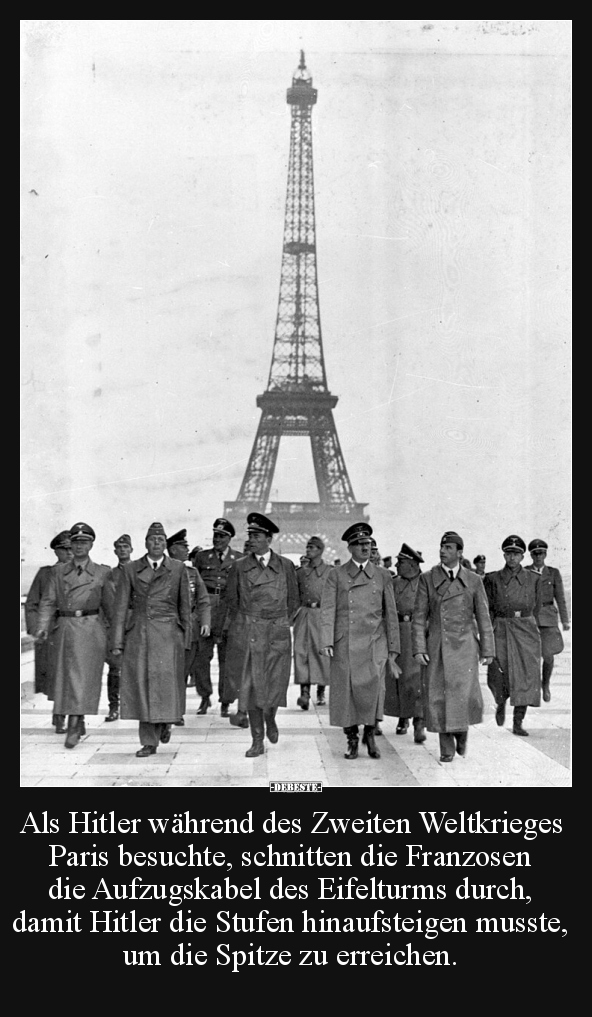 Als Hitler während des Zweiten Weltkrieges Paris besuchte.. - Lustige Bilder | DEBESTE.de