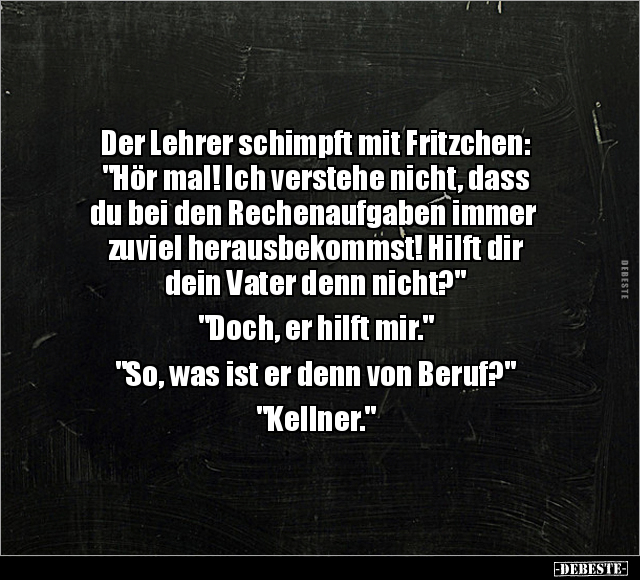 Der Lehrer schimpft mit Fritzchen.. - Lustige Bilder | DEBESTE.de